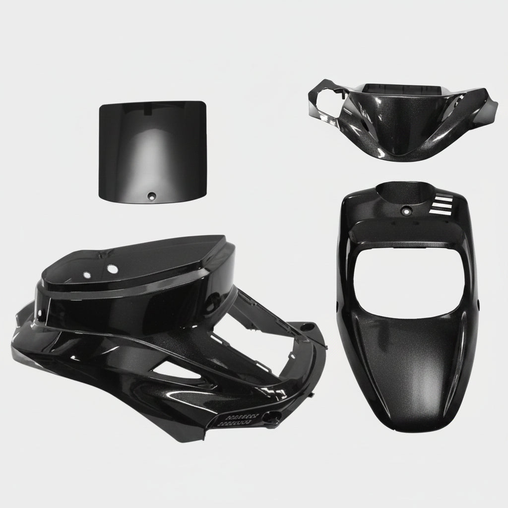 KIT CARENE YAMAHA BW'S Original MBK BOOSTER SPIRIT 50 1990-2003 PLASTICHE SCOCCHE NERO 4PZ