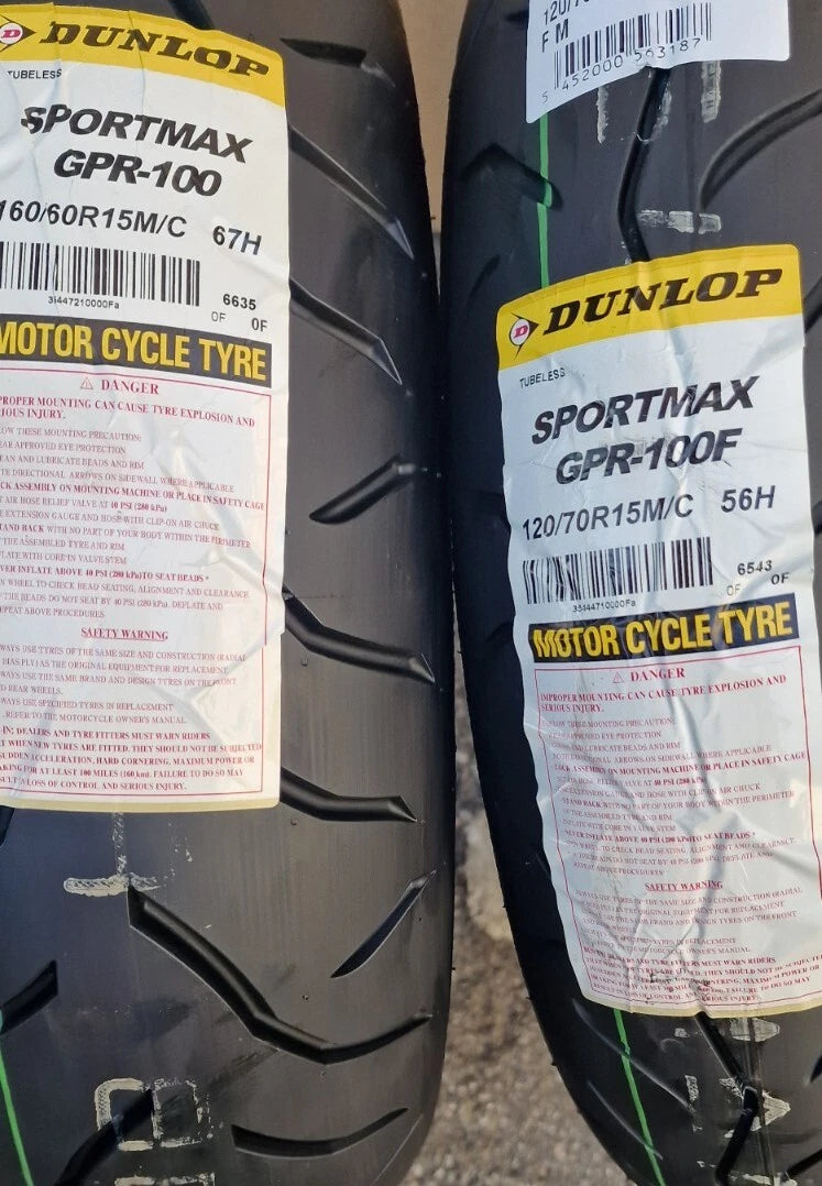 GOMME DUNLOP GPR 100 120/70/15 56H 160/60/15 67H YAMAHA TMAX T-MAX 500/530/560|296197474797