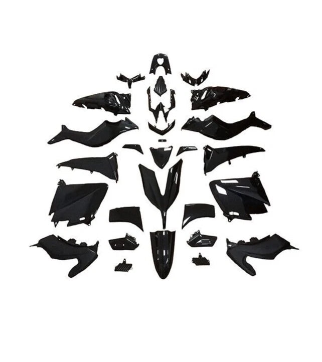 77380080 YAMAHA TMAX T-MAX 530 2015- 2016 GLOSSY BLACK PAINTED FAIRING KIT 29pcs|366297411324