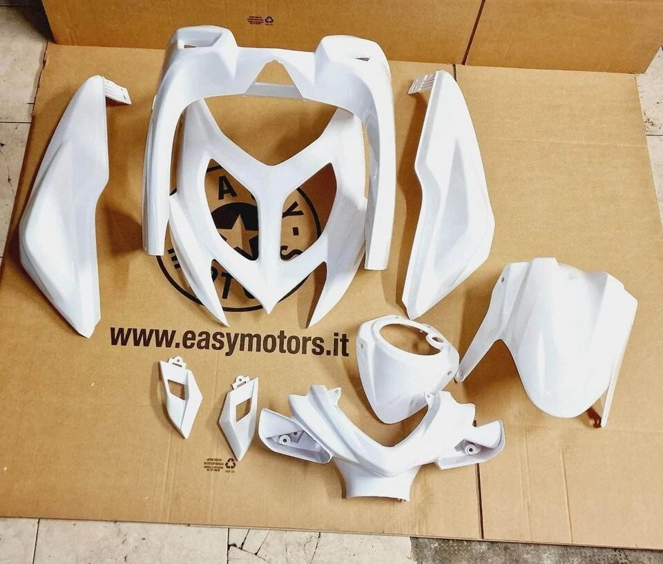 Yamaha Aerox MBK Nitro 50 Plastic Fairing Kit 2013 to Present WHITE|277827443721