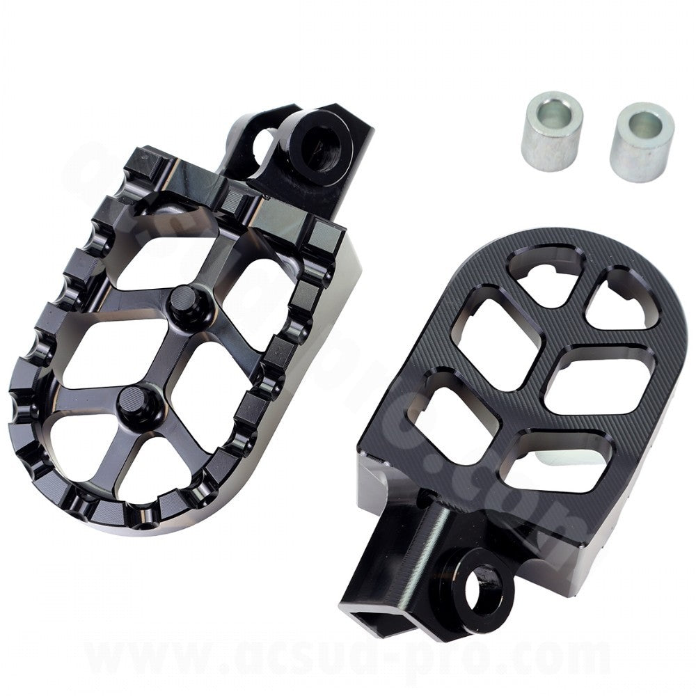 FOOTREST FOOTREST MOTORCYCLE CNC DEFICIENCIES ALUMINUM BLACK RIEJU MRT 50 PIN AXLE Ø8mm|406930466002