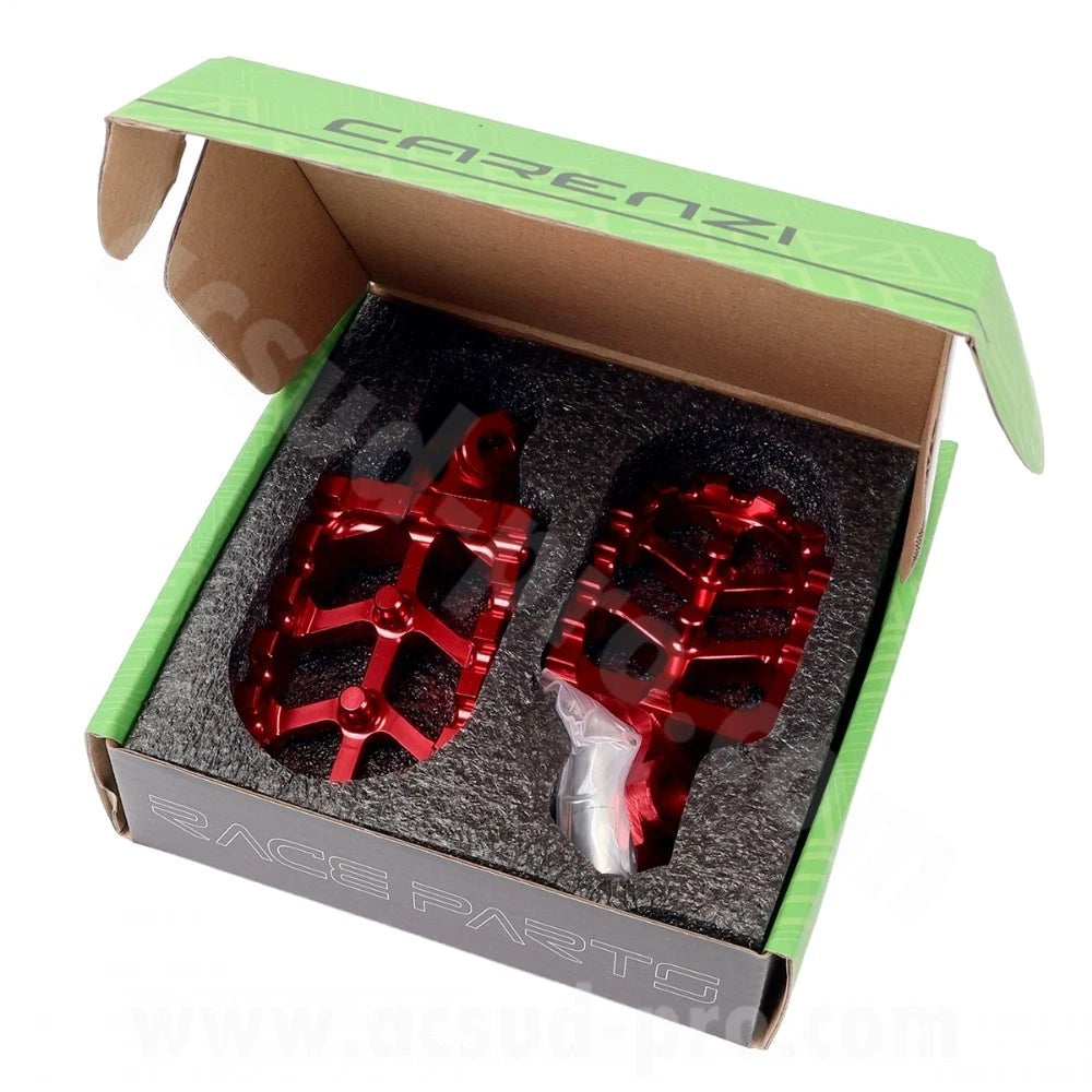 FOOTREST FOOTREST MOTORCYCLE CNC DEFICIENCIES ALUMINUM RED RIEJU MRT 50 PIN AXLE Ø8m|366412580188