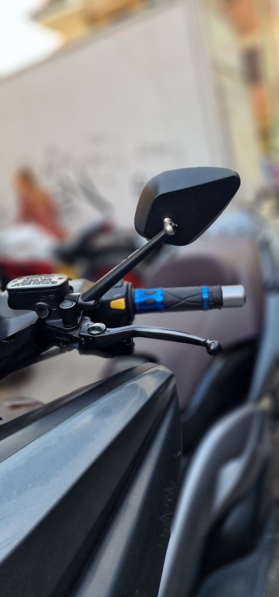 PAIR OF BLACK ALUMINUM REARVIEW MIRRORS Yamaha T-MAX TMAX 500 2008-2011|287119570764