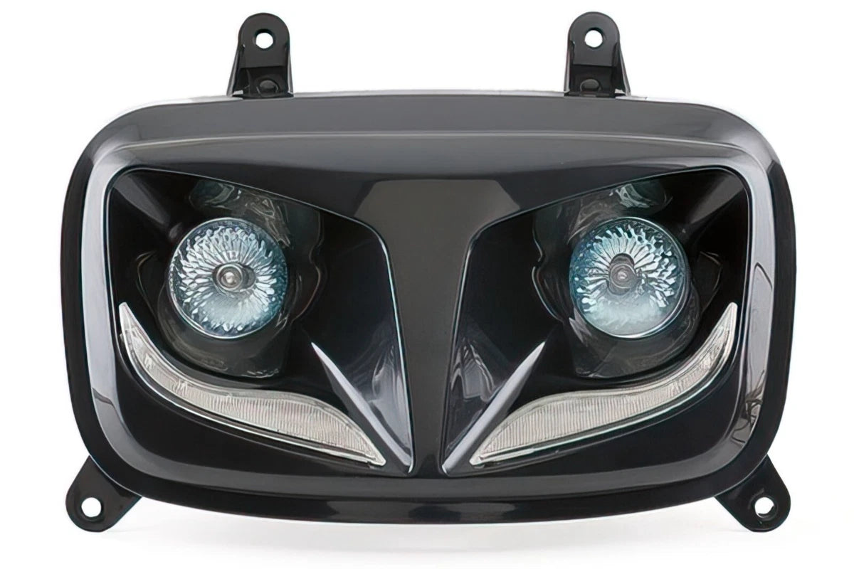 STR-993/PACK2 FAIRING AND LIGHTS KIT BLACK & WHITE MBK BOOSTER YAMAHA BWS 2004-2022|366297411285