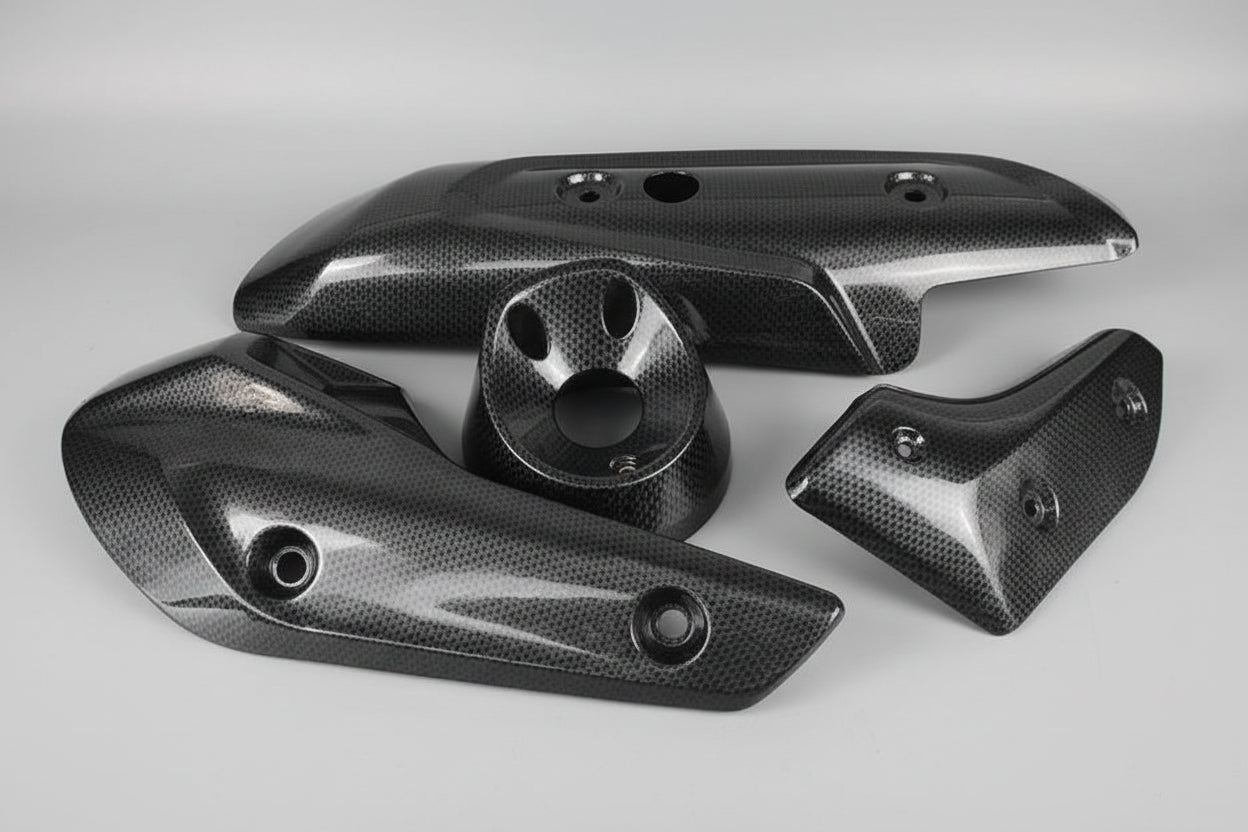 Yamaha T-max 530 2017-2019 Carbon Heat Shield Exhaust Muffler Protection Kit x|403130707927