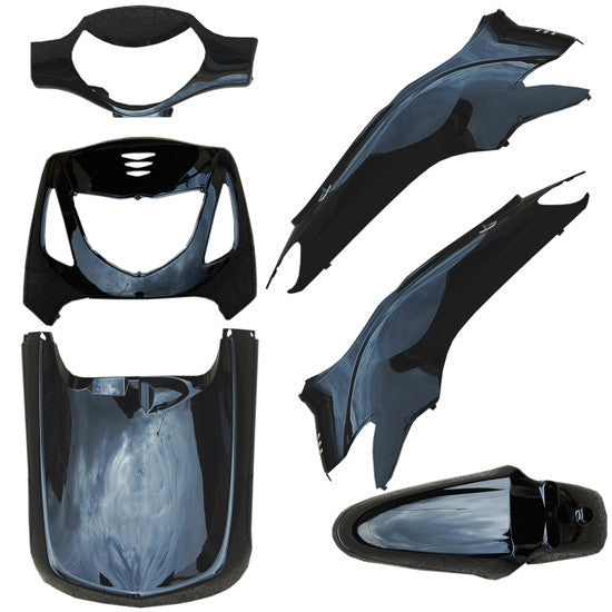 KIT PLASTIC FAIRINGS SHELLS GLOSSY BLACK x Honda Sh 125 150 2001-2002-2003-2004|277827442821