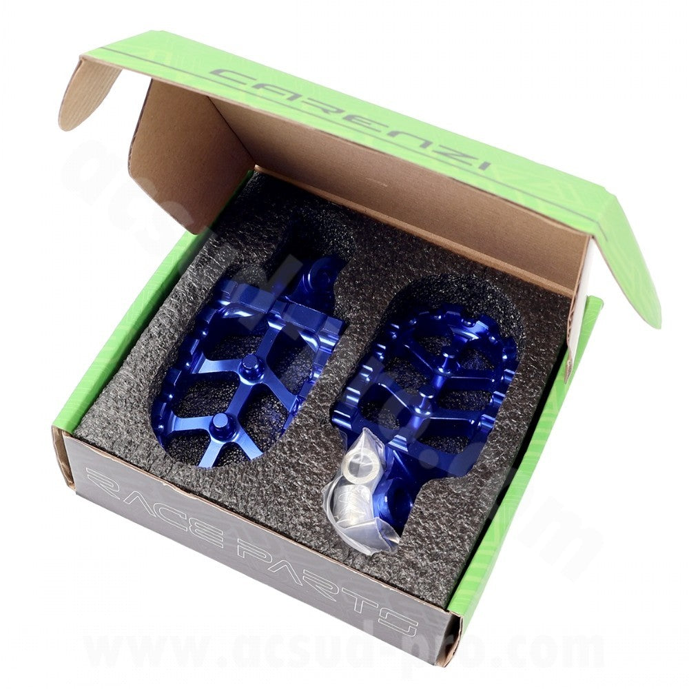 FOOTREST FOOTREST MOTORCYCLE CNC DEFICIENCIES ALUMINUM BLUE RIEJU MRT 50 PIN AXLE Ø8mm|366412583876