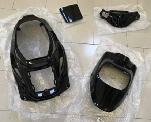 KIT PLASTIC FAIRINGS BLACK BODIES 4PCS YAMAHA BW'S E MBK BOOSTER SPIRIT 50 90>03|406793367550