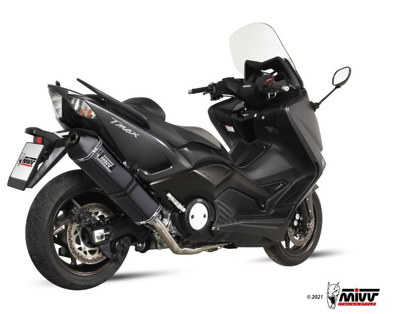 Y.037.LRB SCARICO COMPLETO 2X1 MIVV SPEED EDGE ACCIAIO NERO T-MAX 530 2012-2016