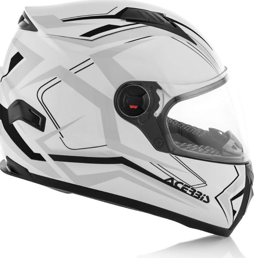 CASCO INTEGRALE ACERBIS MONO VISIERA FS-807 BIANCO/NERO