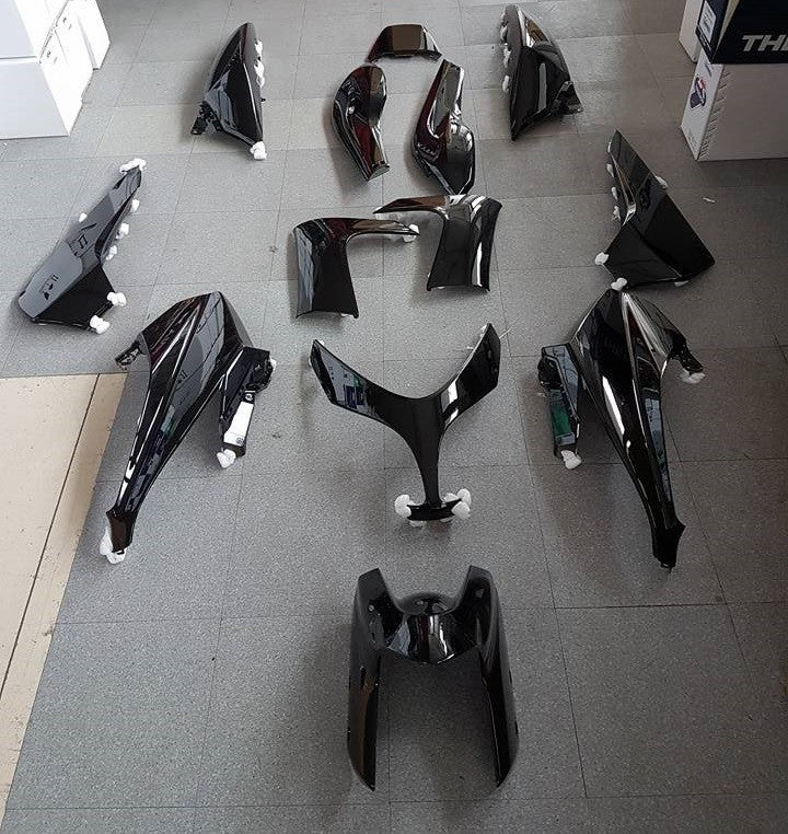 HULL PLASTIC SHELL KIT FOR YAMAHA TMAX T MAX 500 2008 2009 2010 2011 BLACK|406797443690