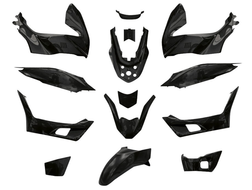 14 PIECE PLASTIC FAIRING KIT FAIRING HONDA PCX 125 CC 2021-2023 GLOSSY BLACK|277827442142
