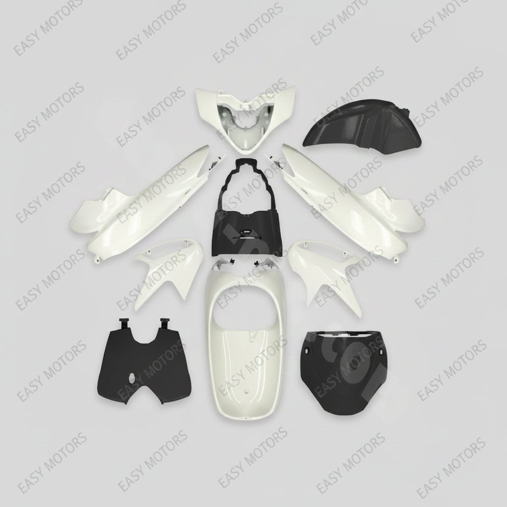 367302 KIT PLASTIC FAIRINGS BODIES HONDA SH i 125 150 2005 2008 WHITE BLACK|406793367066