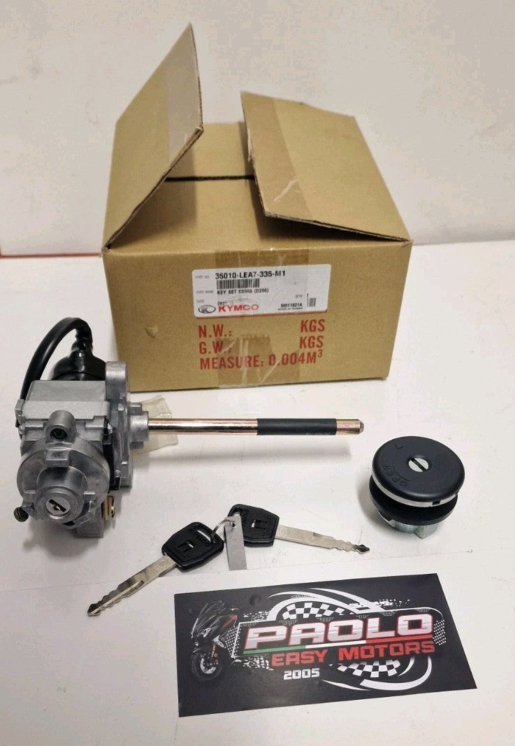 KIT SERRATURA CHIAVI+TAPPO SERBATOIO ORIGINALE KYMCO DOWNTOWN 125-350 2009-2016|286941108557