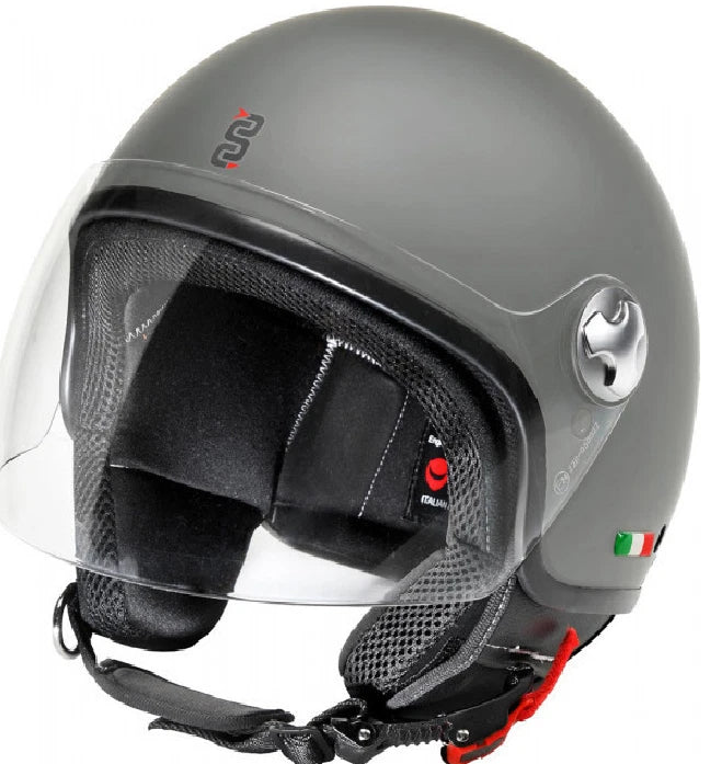 OJ JET DEMI JET MATT TITANIUM BLOW HELMET/MATT TITANIUM FOR MOTORCYCLES AND SCOOTERS|387096312931