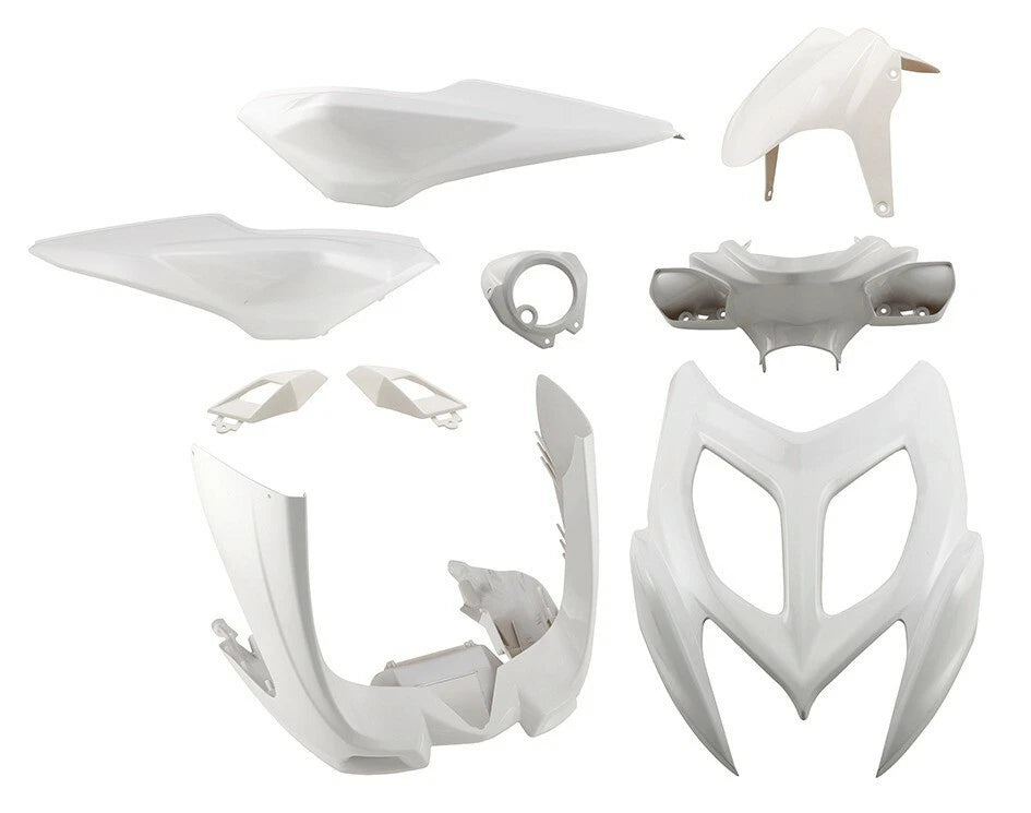WHITE FAIRING KIT 50R -2016 (9 PCS.) T4TUNE YAMAHA AEROX H2O 50R 2013/2016|277827442218