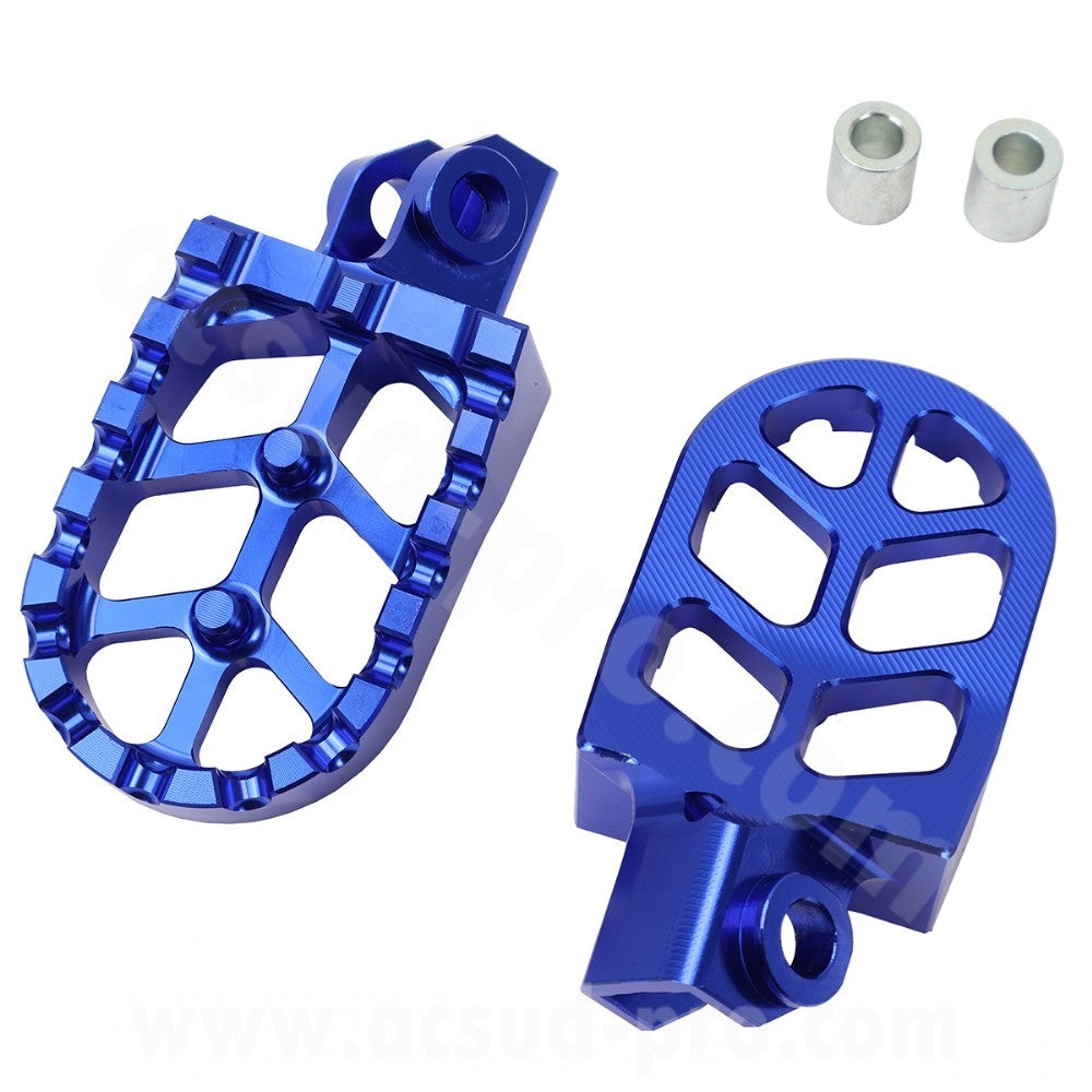 FOOTREST FOOTREST MOTORCYCLE CNC DEFICIENCIES ALUMINUM BLUE RIEJU MRT 50 PIN AXLE Ø8mm|366412583876