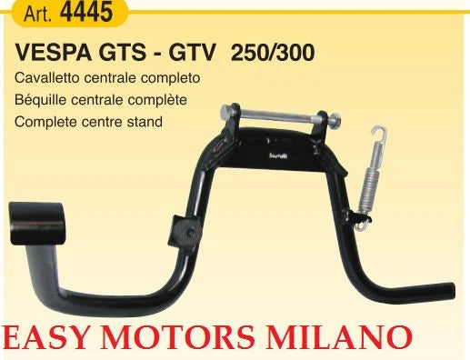 BLACK REINFORCED CENTER STAND BUZZETTI 4445 Piaggio Vespa GTS-GTV 250/300|403116475343