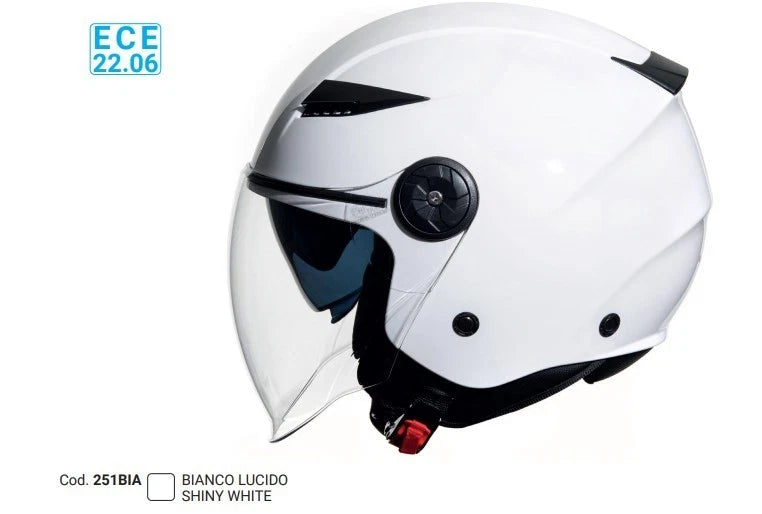 Casco Helmet Jet Moto Scooter Omologato ECE 22 06 Parasole Doppia Visiera urbano