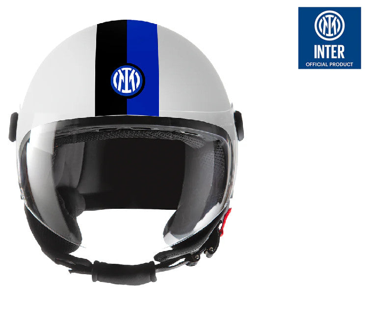 CASCO EL'JETTIN JET CON VISIERA MOTO SCOOTER FC INTER INTERNAZIONALE MILANO