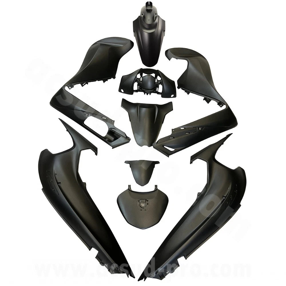9 PIECE FAIRING KIT HONDA SH 350CC 2021-2024 MATTE BLACK ORIGINAL TYPE|366297408232