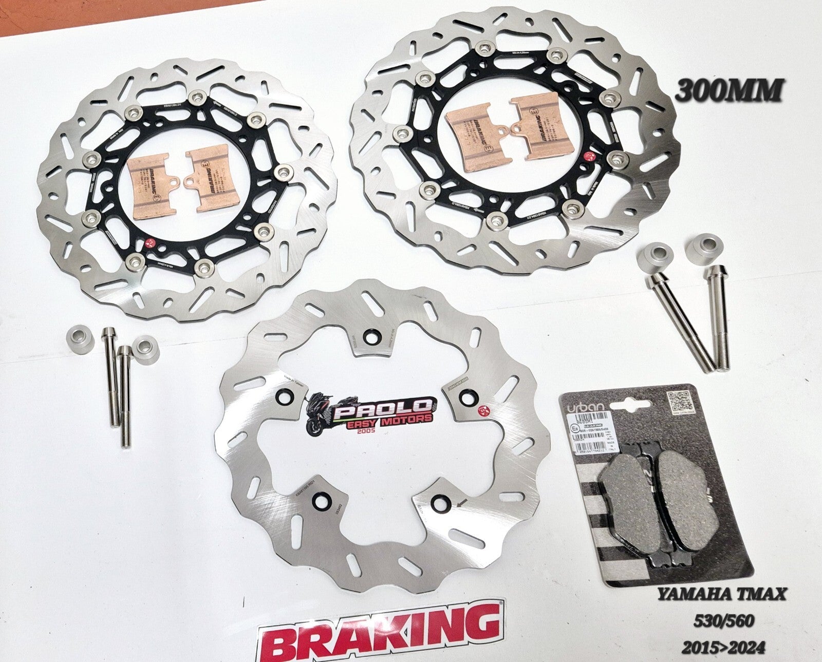 KIT DISCHI MAGGIORATI ANTERIORI DA 300+DISCO POSTERIORE YAMAHA TMAX 530/560 15-2 - Foto 1 di 3