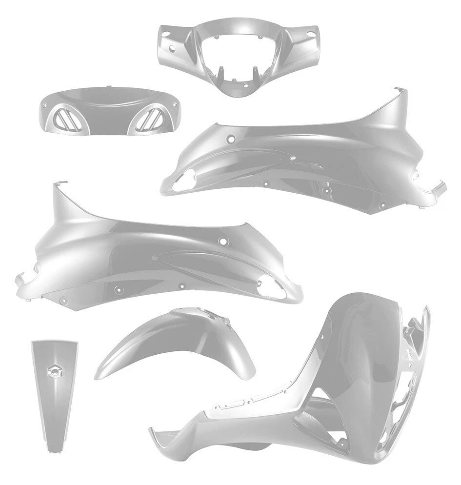 Grey fairing kit 7 pcs. Piaggio Liberty 50 4T 2005 > 2008|406793367090