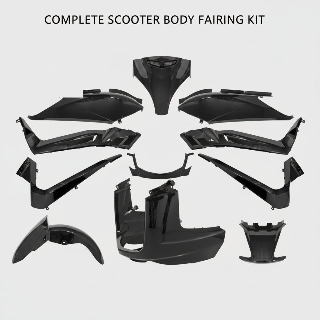11 pcs black fairing kit. Yamaha X-Max 250 2007 > 2009|406793367309