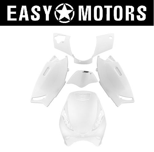 PIAGGIO ZIP 50 AIR 2T 4T 2000 POLISHED WHITE PAINTED PLASTIC FAIRINGS KIT ->|406793367133