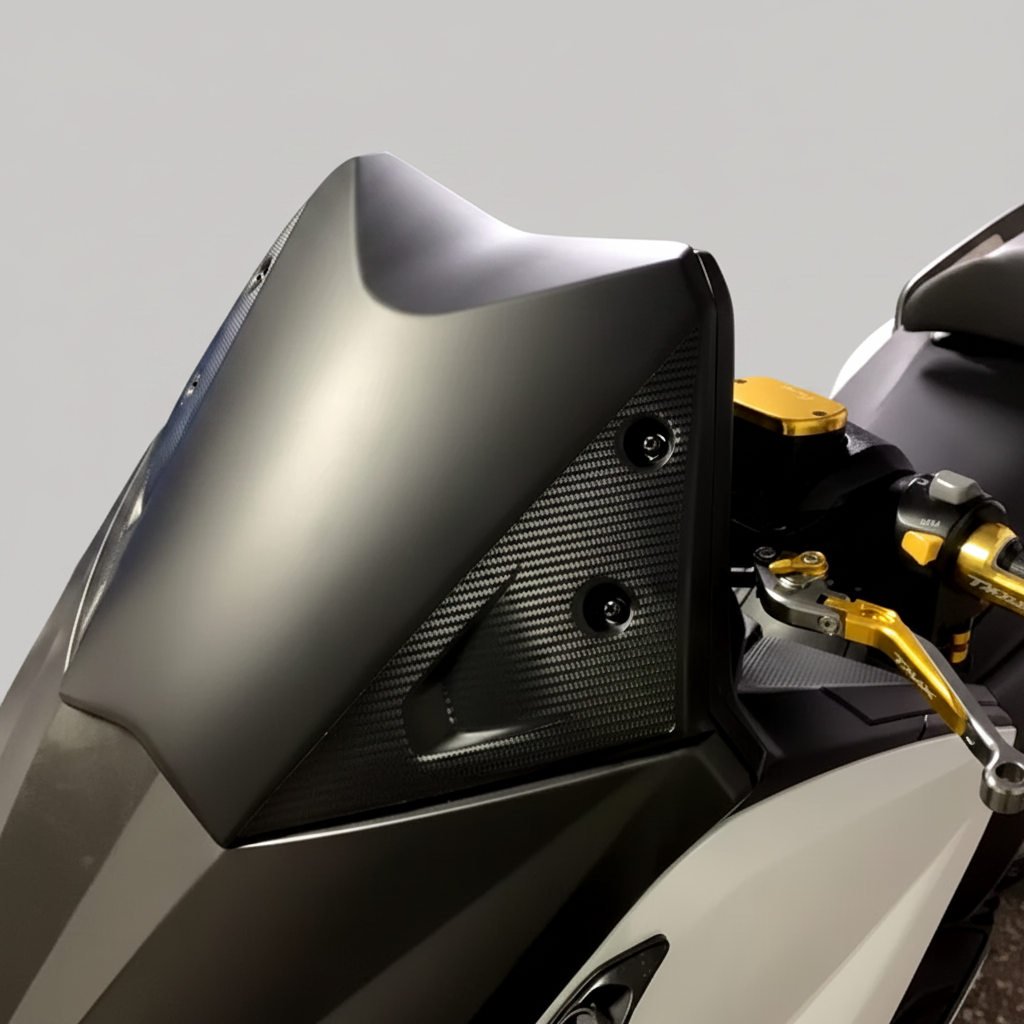 Sport fairing matte black with carbon sides for Yamaha Tmax T-max 530 2012-2016|365203373803