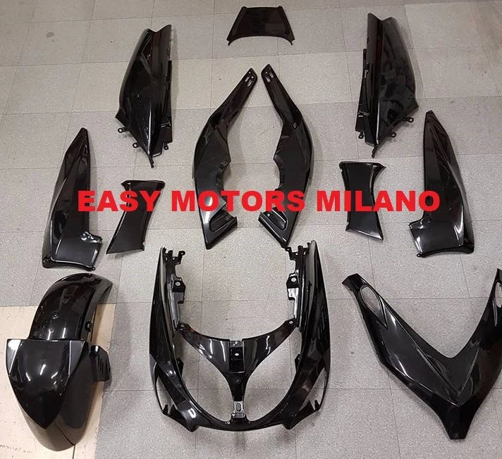 367000 ACSUD TNT PLASTIC KIT BLACK FAIRINGS 12PCS YAMAHA TMAX T MAX 500 2001 2007|365932204357