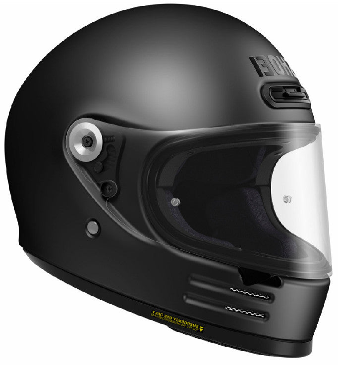 CASCO INTEGRALE NERO OPACO / BLACK MATT IN FIBRA GLAMSTER SHOEI VINTAGE MOTO