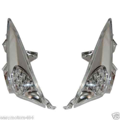 COPPIA FRECCE ANTERIORE LED TRASPARENTE X T-MAX TMAX 500 CC 2008 2009 2010 2011 - Foto 1 di 2