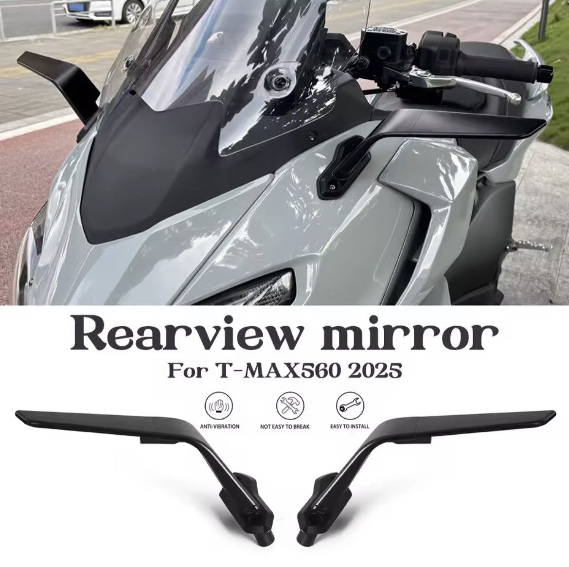 YAMAHA TMAX 560 2025 2026 STEALTH FAIRING MIRRORS NEW EDITION|317366656826