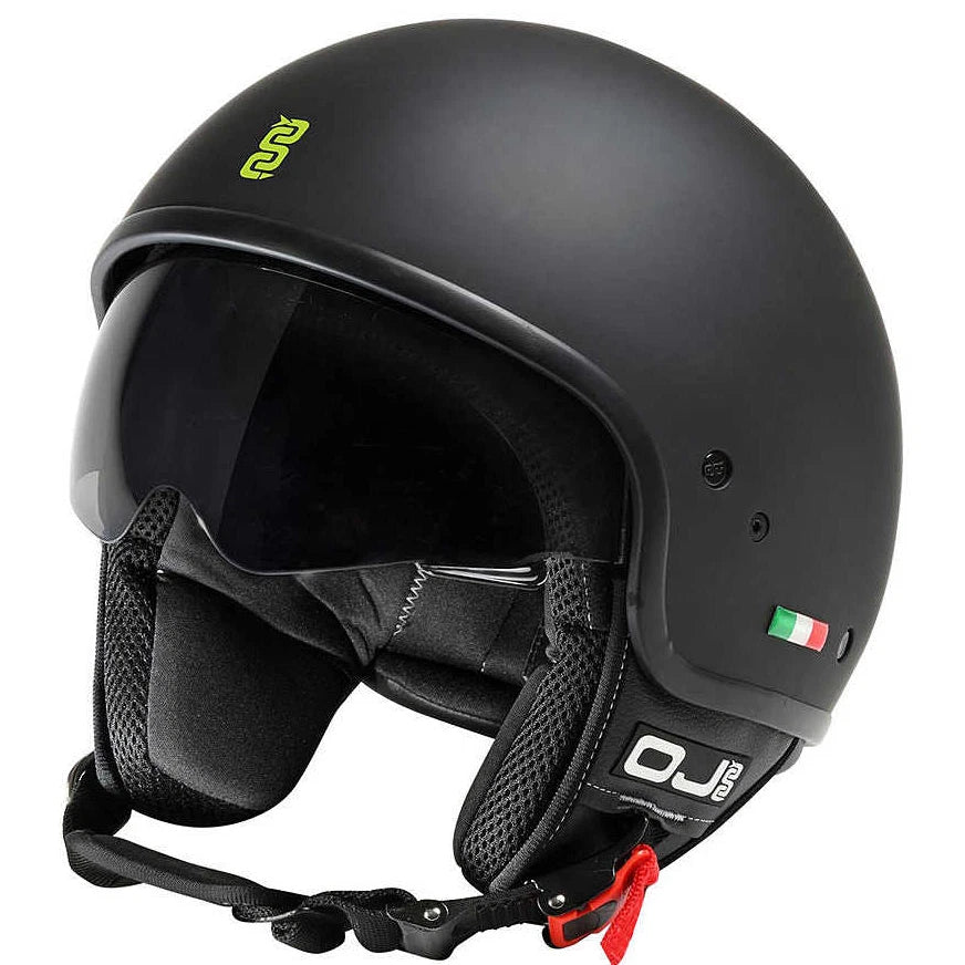 JET HELMET OJ LEAF MATTE BLACK/NEON YELLOW - MATT BLACK/FLUO YELLOW|387096313365