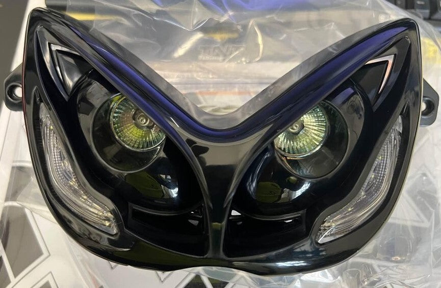 Maschera faro gruppo ottico anteriore a led mbk Nitro yamaha aerox 50 / 100 nera 1997-2012