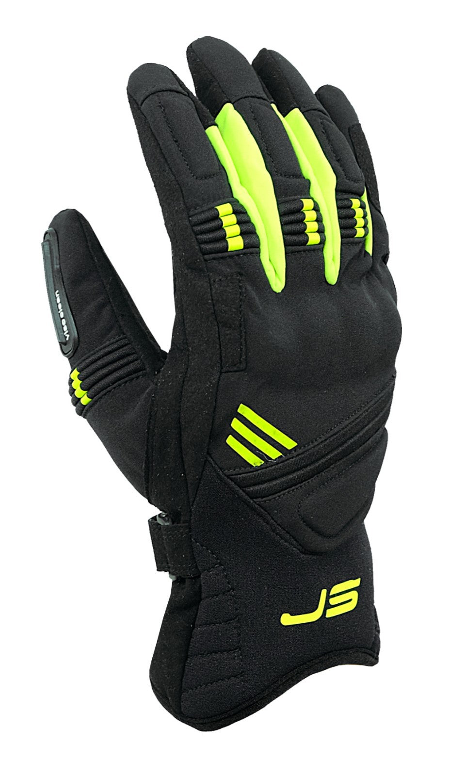 GUANTI JOLLISPORT RING INVERNALI IN SOFTSHELL CON PROTEZIONI NERO GIALLO FLUO - Foto 1 di 2