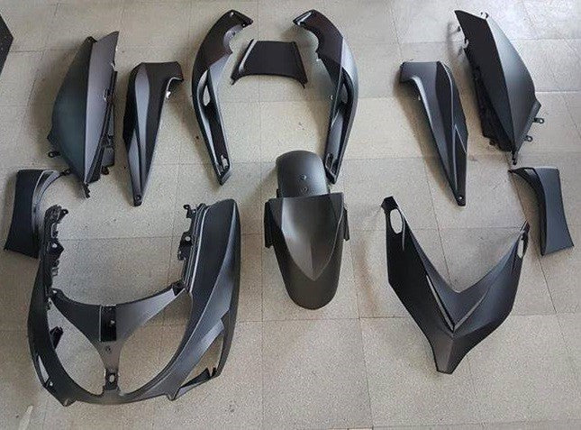 YAMAHA TMAX T-MAX 500 2001-202-2003-2004-2005-2006-2007 SATIN BLACK FAIRING KIT|277827442510