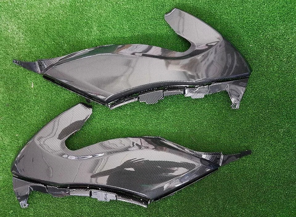 CP. YAMAHA T MAX TMAX 500 2008 2009 2010 2011 CARBON SX/DX UNDER SEAT SIDES|406797497103