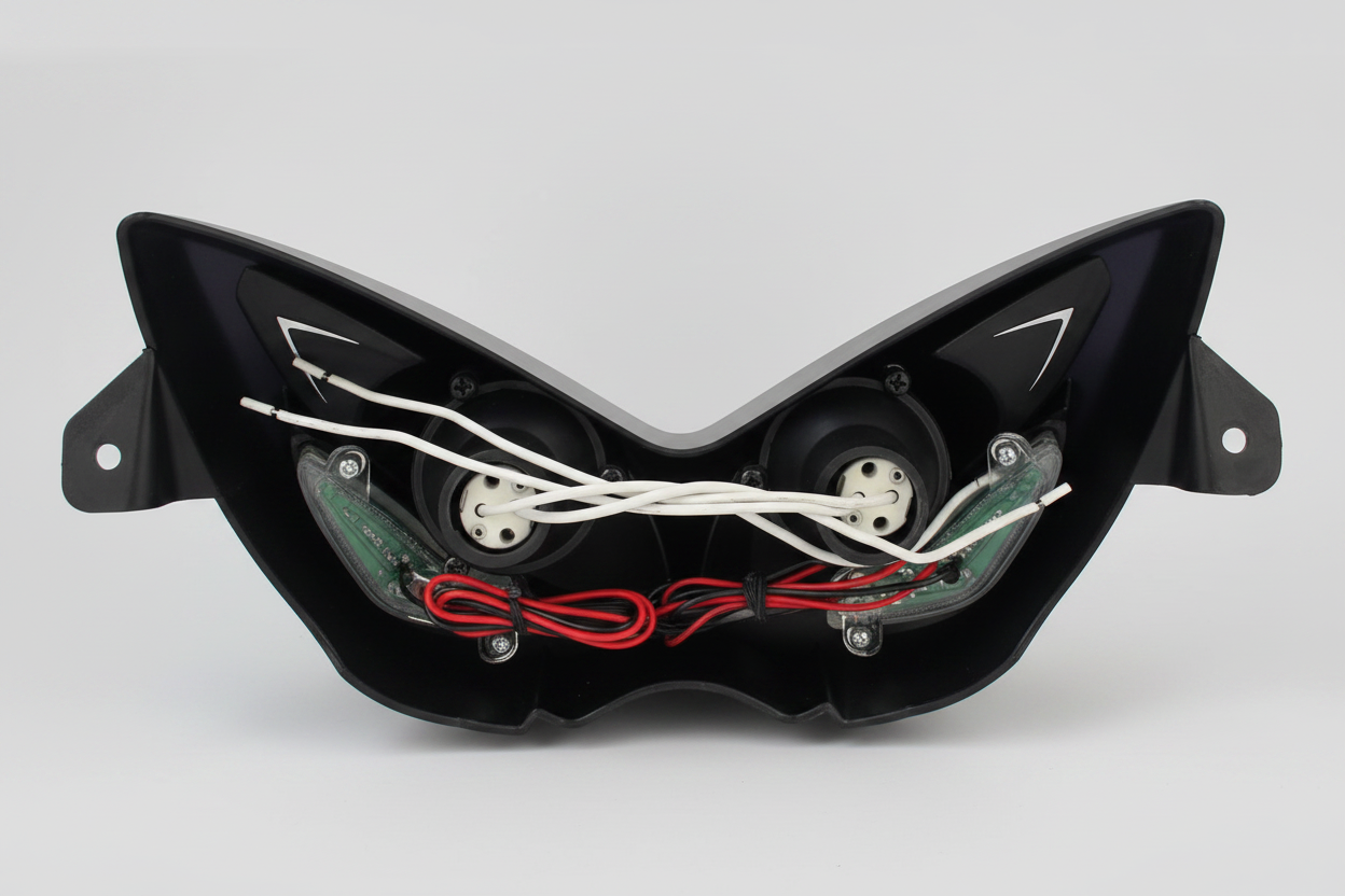 Maschera faro gruppo ottico anteriore a led mbk Nitro yamaha aerox 50 / 100 nera 1997-2012