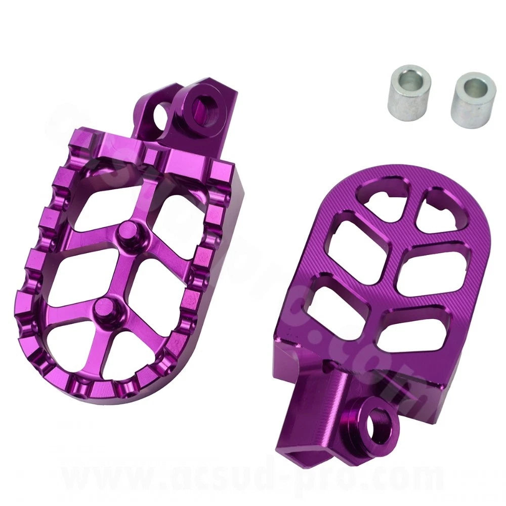 FOOTREST FOOTREST MOTORCYCLE CNC DEFICIENCIES ALUMINUM PURPLE RIEJU MRT 50 PIN AXLE Ø8m|366412562861