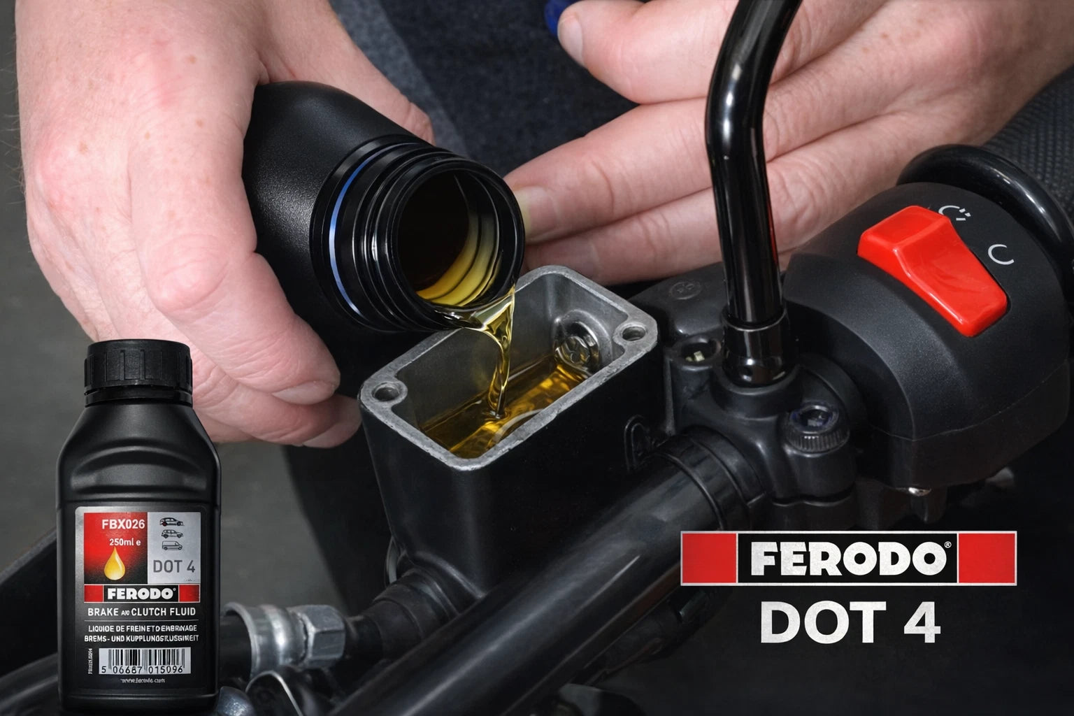 OLIO LIQUIDO FRENI DOT4 MOTO E SCOOTER FERODO 250 ML