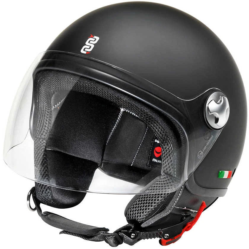 OJ JET DEMI JET BLOW MATTE BLACK/MATT BLACK HELMET FOR MOTORCYCLES AND SCOOTERS|386891571030