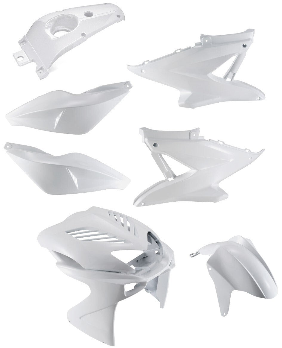 Naked White Fairing Kit 7pc Yamaha Aerox H2O 50 EU2 2009 > 2012|406793367263