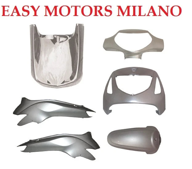 77366887K KIT PLASTIC FAIRINGS X HONDA SH 125 / 150 2001/2004 POLISHED SILVER 6pcs|277827442474