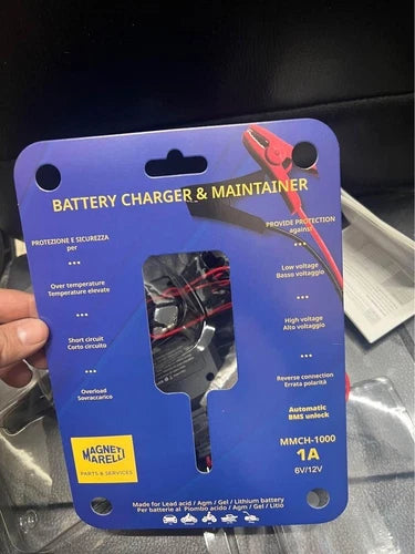MANTENITORE DI CARICA BATTERIA MAGNETI MARELLI PER MOTO E SCOOTER 6/12V 1A