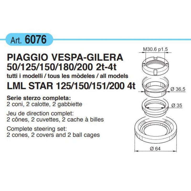 Serie sterzo completa