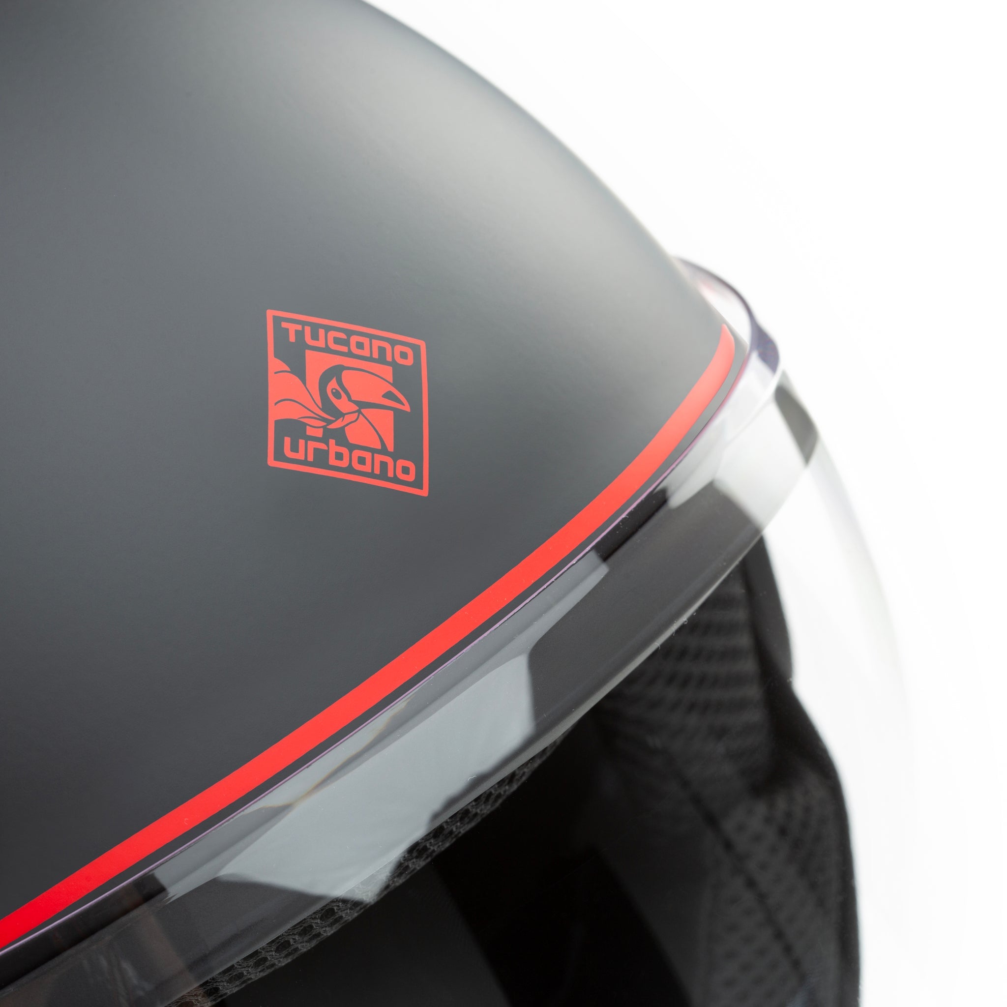 CASCO JET EL'JETTIN AC MILAN NERO OPACO E BIANCO TUCANO URBANO
