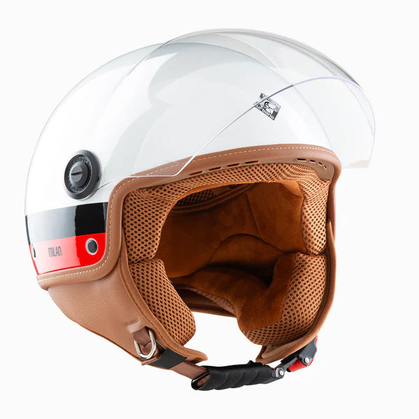 CASCO JET EL'JETTIN AC MILAN NERO OPACO E BIANCO TUCANO URBANO