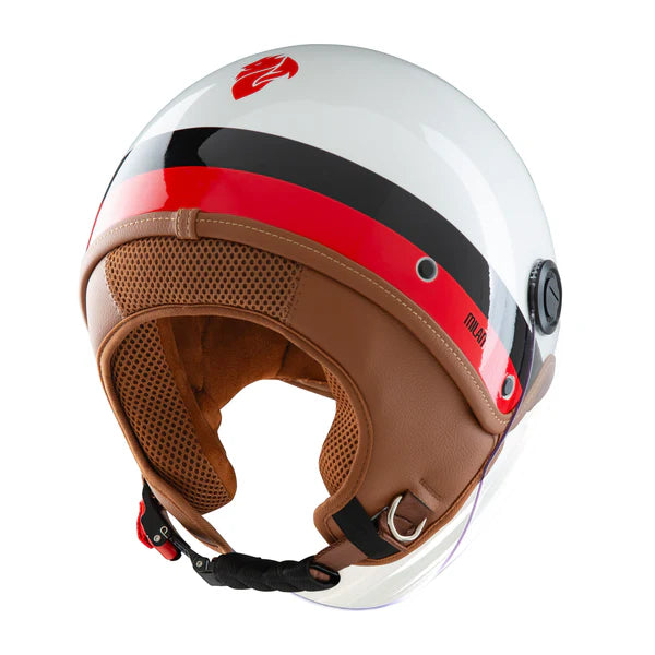CASCO JET EL'JETTIN AC MILAN NERO OPACO E BIANCO TUCANO URBANO